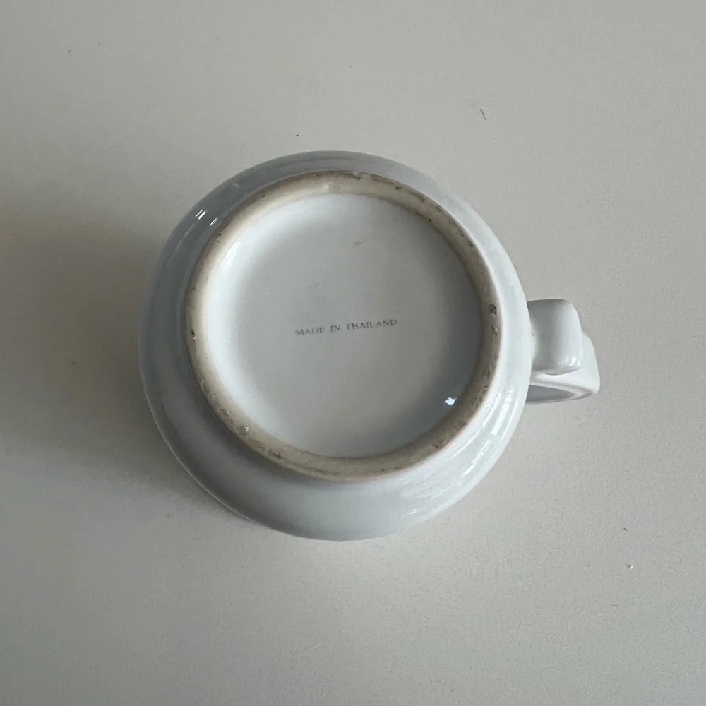 Mary Kay Vintage Coffee / Tea Mug - Pink & White Striped - Gold Script Ceramic - Picture 8 of 11